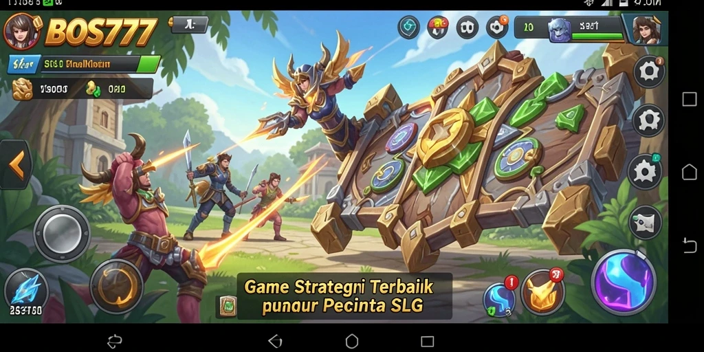 Screenshot menampilkan aksi seru dalam permainan strategi.