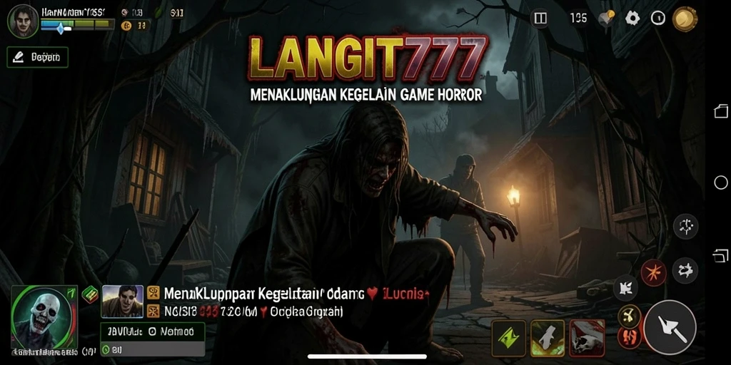 Tampilan menyeramkan dari gameplay LANGIT777 dengan makhluk-makhluk mencekam.