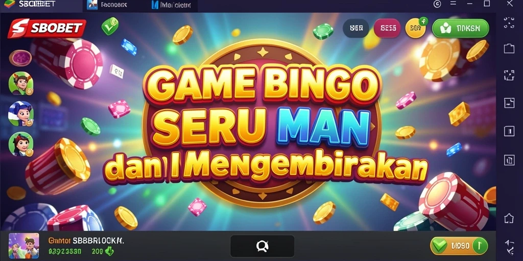 Screenshot menunjukkan aksi seru permainan Bingo di SBOBET.